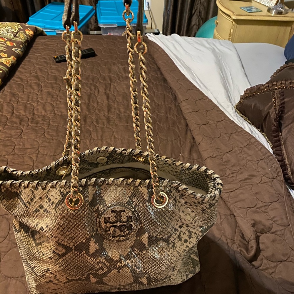 Tory Burch authentic snakeskin hobo/satchel